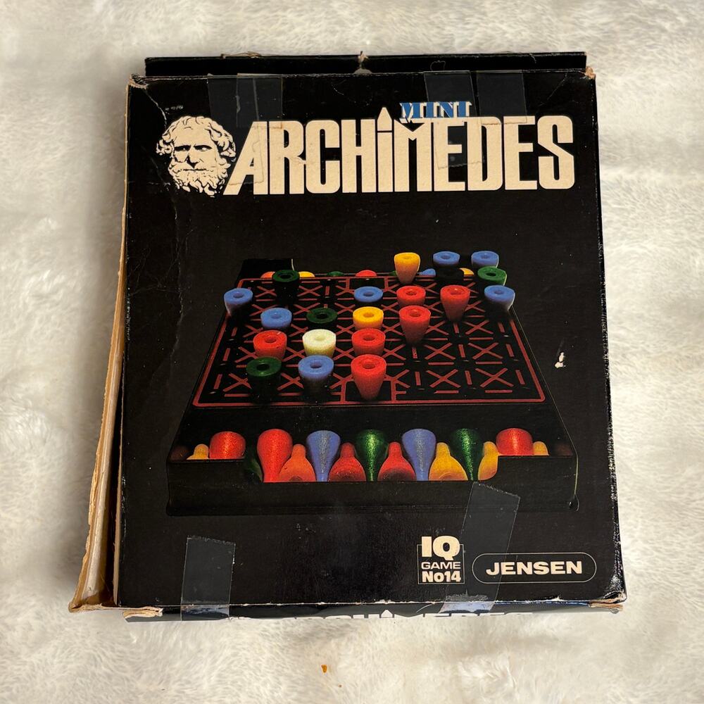 Vintage Jensen IQ Game No. 14 Mini Archimedes Strategy Board Game